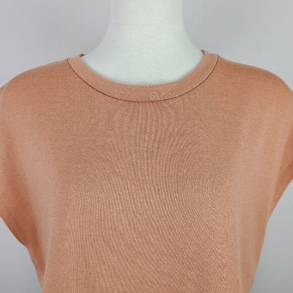 Revamped Tan Sleeveless Cropped Sweater Large - Picture 2 of 16